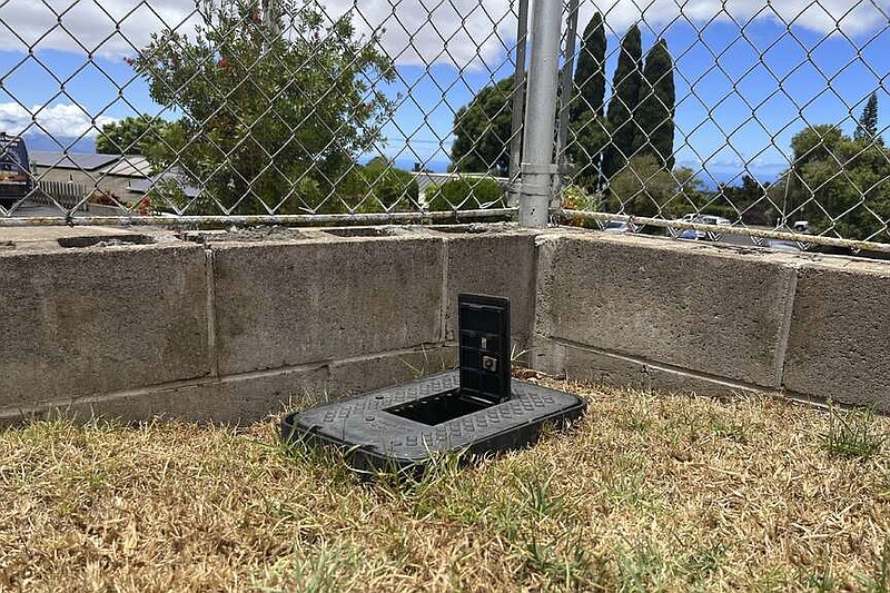 FILE - A water meter is visible on Aug. 21, 2023, in Kula, Hawaii. (Andrew Whelton/Purdue University via AP)