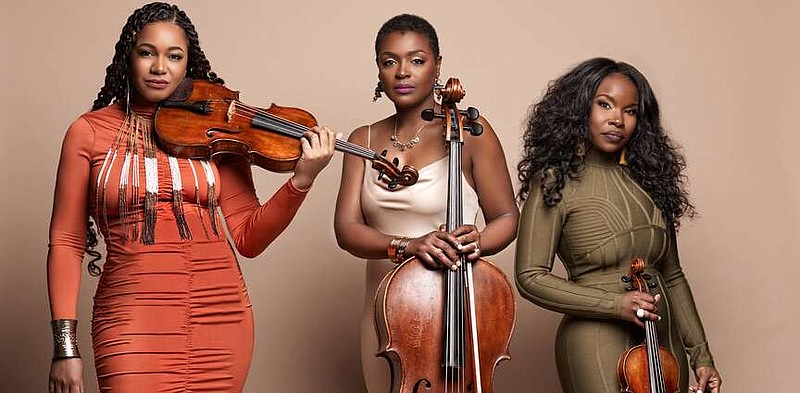 The String Queens — (from left) Dawn Johnson, viola; Elise Sharp, cello; and Kendall Isadore, violin — headline Saturday's Scholarship Program finale of Art Porter Music Education Inc.'s 14th “A Work of Art” at the Center for Humanities and Arts Theatre at the University of Arkansas-Pulaski Technical College main campus in North Little Rock.

(Special to the Democrat-Gazette)