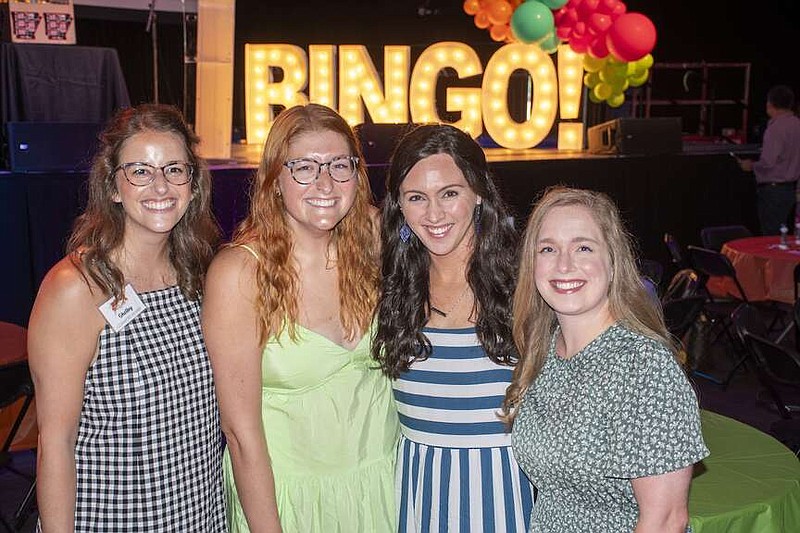 Shelby Gatewood, Taylor Clinin, Carley Hood and Courtney Herrington on 07/18/2024 at ACCESS Bingo Bash at The Hall. (Arkansas Democrat-Gazette/Cary Jenkins)