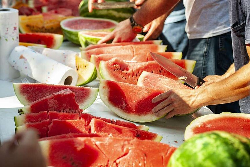 Slices of red, sweet watermelon are the stars of the show at the Cave City Watermelon Festival.
(Arkansas Department of Parks, Heritage and Tourism)