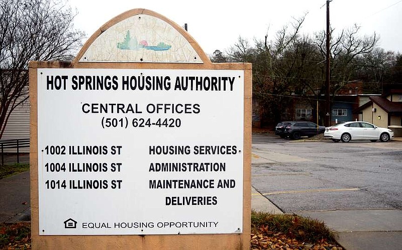 The Hot Springs Housing Authority sign is shown in February. (The Sentinel-Record/File)