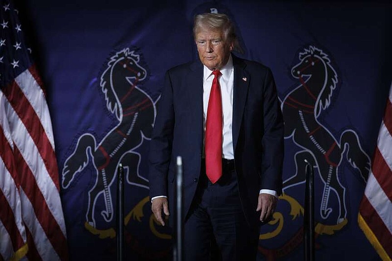 Former president Donald Trump speaks at a rally on July 31 in Harrisburg, Pa. MUST CREDIT: Tom Brenner for The Washington Post