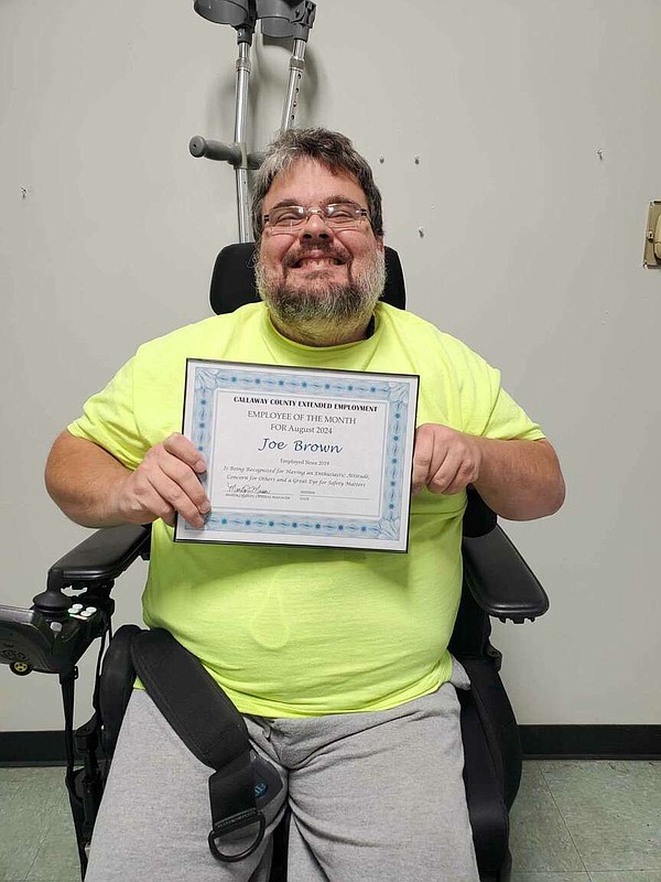 Callaway County Extended Employment August Employee of the Month — Joe