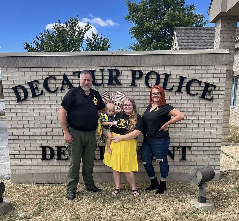 Jessica Fulk Decatur Mother visits departments for Childhood Cancer Awareness month ...