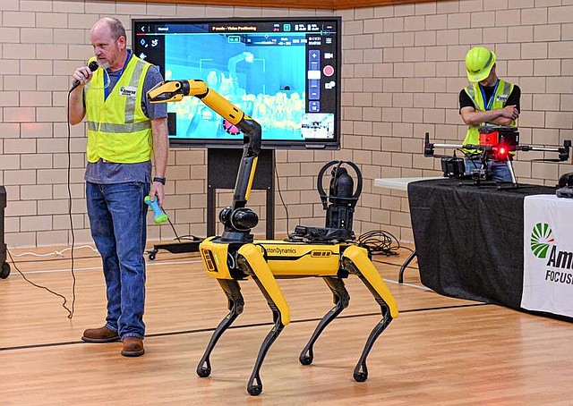 Ameren technology team flies drone, walks robotic dog for students ...