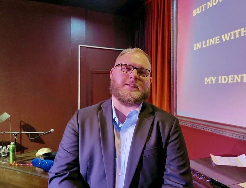 Hot Springs Wiseguys general manager Chris Goodman is pictured in the Hot Springs Gangster Museum of America on July 26. (The Sentinel-Record/Bryan Rice)