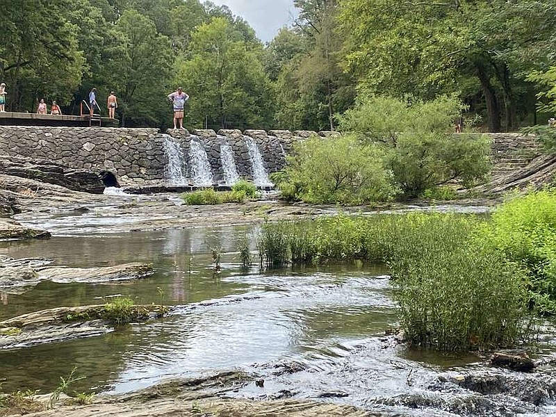 Walnut Creek cuts its way through Charlton Recreation Area, providing visitors with picturesque beauty and one of the area's most popular swimming holes. (The Sentinel-Record/Corbet Deary)