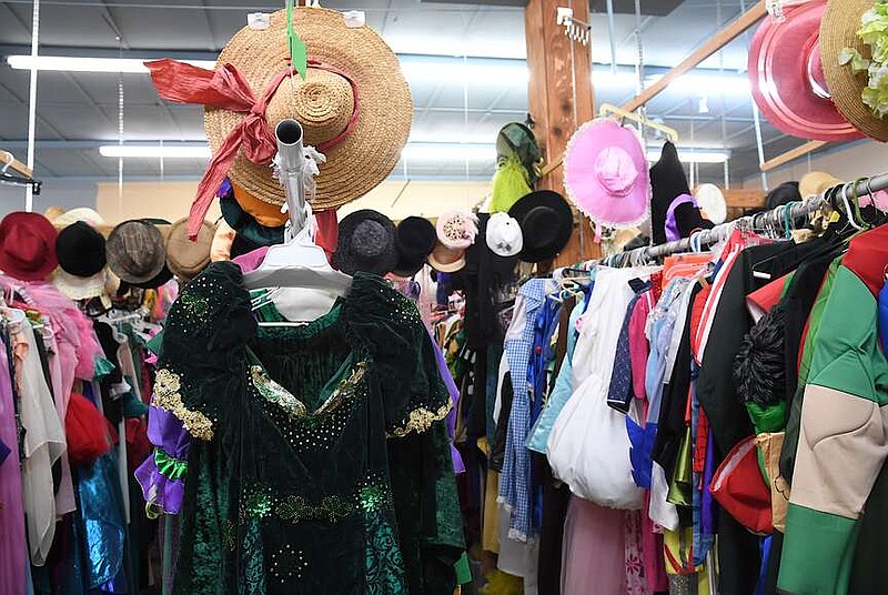 A selection of costume items available at The Hot Springy Dingy. The store will continue to offer costumes and theater supplies, focusing on renting to local performing arts groups, according to operations manager Levi Wilson. (The Sentinel-Record/Donald Cross)