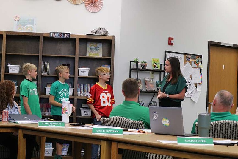 Blair Oaks School Board recognizes students who helped choking