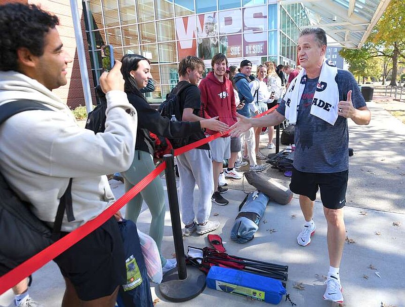PHOTOS Calipari visits students’ camp before KU showdown in