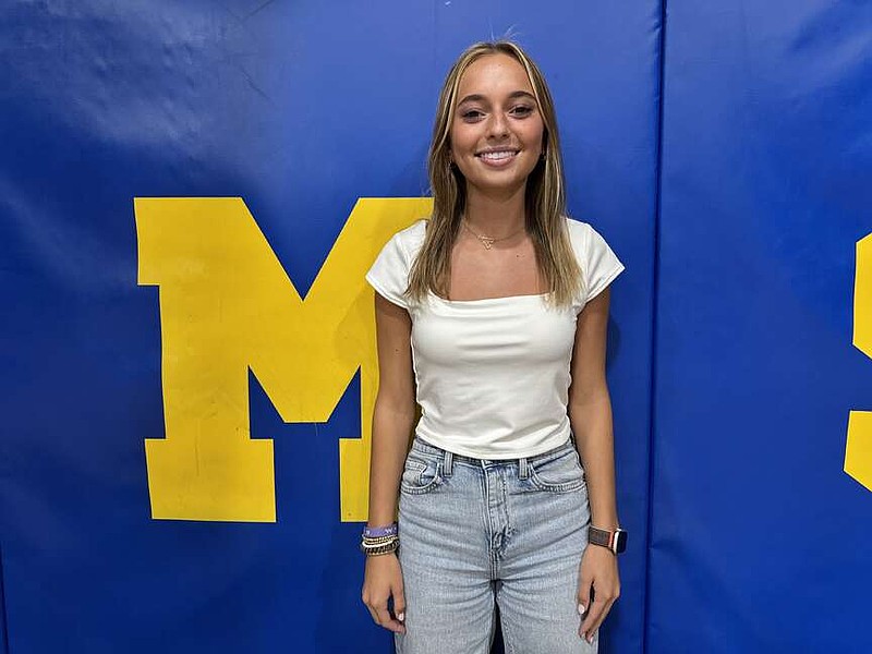 Lakeside senior cross-country runner Maya Hubbard is shown in the Lakeside Field House last week. (The Sentinel-Record/Bryan Rice)