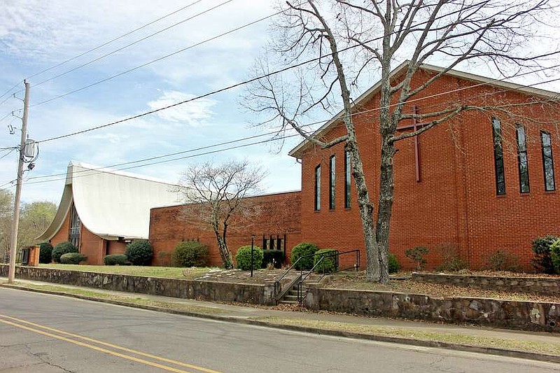 The Community Resource Center, located in the former Prince of Peace Lutheran Church, is shown in March 2023 at 109 Hobson Ave. (The Sentinel-Record/File)