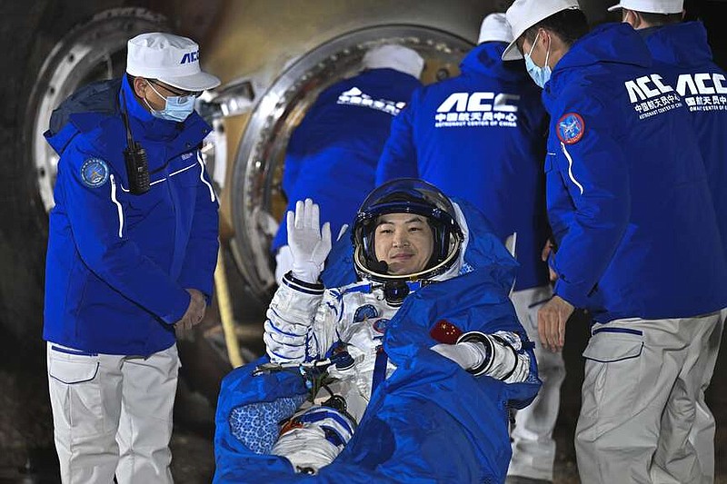 Three person space station crew from China returns to Earth after 6