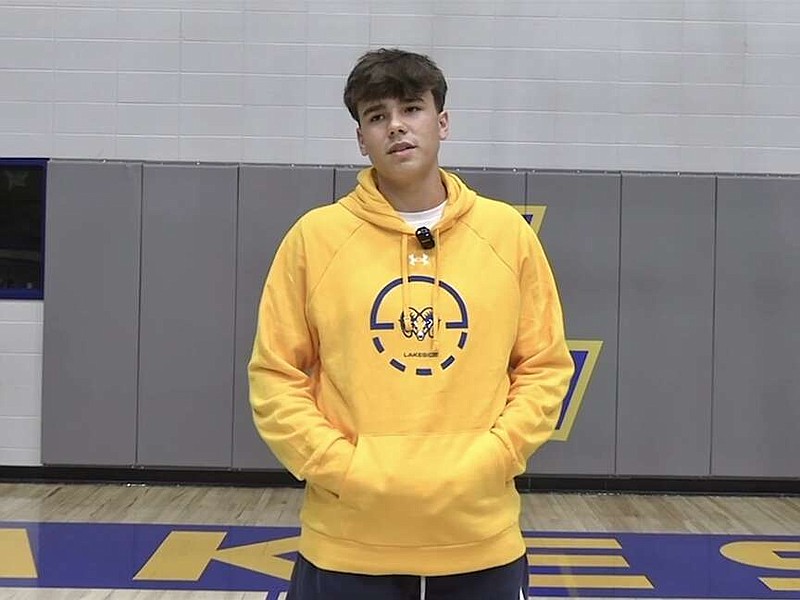 Lakeside senior basketball player Sam Trusty talks about his interests off the court while inside Lakeside Sports Complex. (The Sentinel-Record/Thomas Buckman)