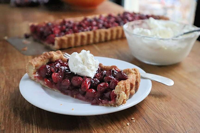 This Thanksgiving cranberry tart is full of mouth-puckering flavor. (Gretchen McKay/Pittsburgh Post-Gazette/TNS)