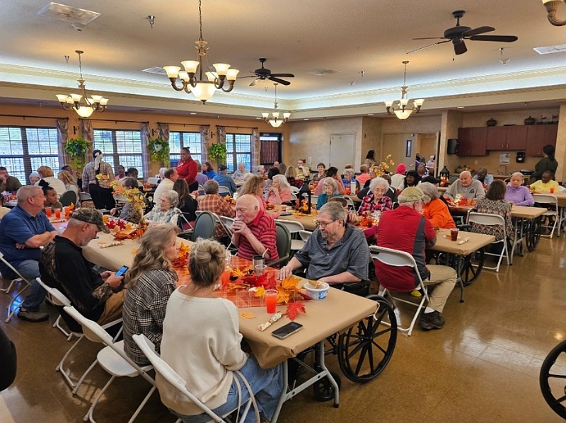 Courtesy photos
Families joined Timberlane Health and Rehabilitation residents for a Thanksgiving meal.