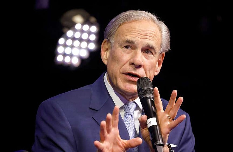 Texas Gov. Greg Abbott speaks about Texas' growing economy at the Dallas Citizens Council 2024 Annual Meeting fireside chat Dec. 12, 2024, at the Hilton Anatole in Dallas. (Tom Fox/Dallas Morning News/TNS)