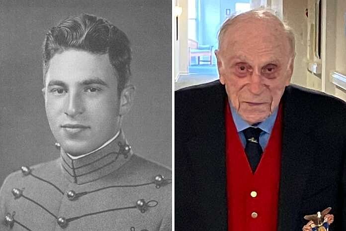 Left: Herbert Stern at the U.S. Military Academy at West Point in 1941, the year he graduated. Right: At 106, Stern is the oldest living West Point graduate. (Family photo)