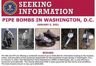 FBI seeking tips on Jan. 6 bomb planter | The Arkansas Democrat-Gazette -  Arkansas' Best News Source