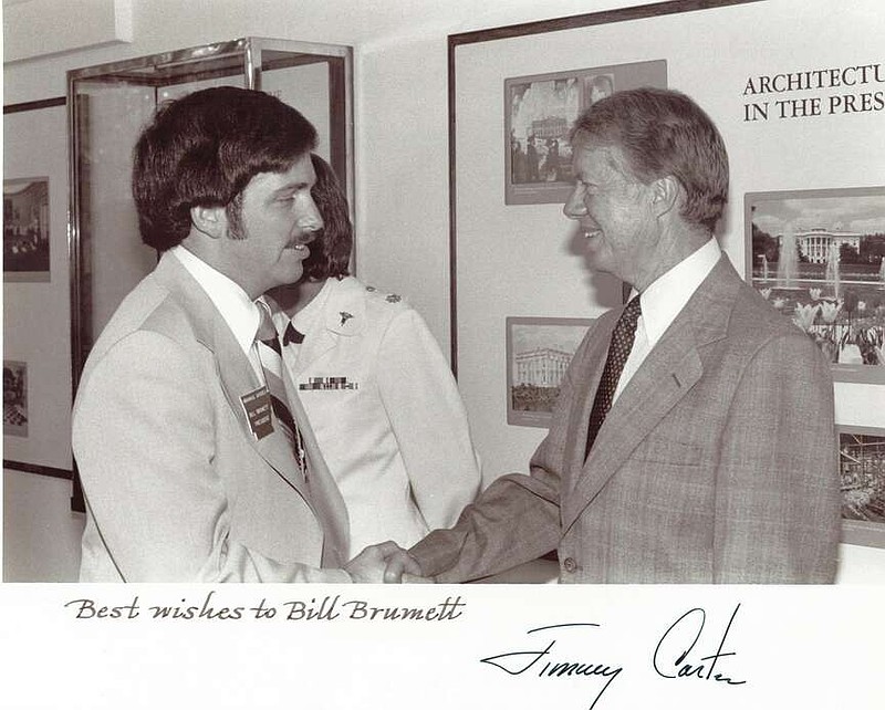 Then-Arkansas Jaycees president Bill Brumett of Pine Bluff is pictured meeting with U.S. President Jimmy Carter at the White House in this 1978 photo. (Courtesy of Bill Brumett)