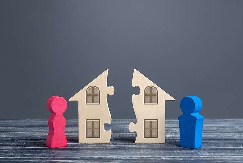 Depending on the details of your mortgage, the circumstances of your divorce and other variables, you may have limited options for splitting your house. (Dreamstime/TNS)