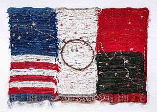 “Home of the Brave,” a 2013 creation of wire, silk, fabric, safety pins and synthetic and natural threads by Consuelo Jimenez Underwood, is among works on show during “American Sunrise: Indigenous Art at Crystal Bridges.” The exhibition closes March 23 with a lecture by Joy Harjo, 23rd Poet Laureate of the United States.

(Photograph by Bill Apton/Courtesy Crystal Bridges Museum)