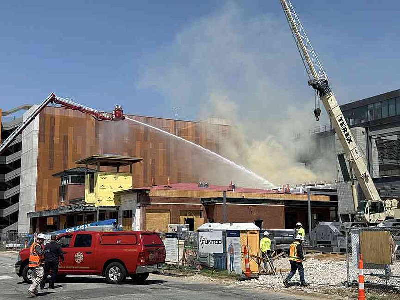 Bentonville’s Downtown Activity Center catches fire Wednesday; no injuries reported