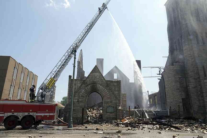Historic Black church catches fire