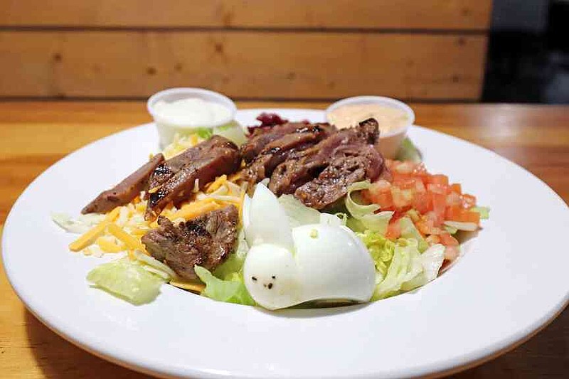 The steak salad at Yesterday's in Morrilton. (Courtesy Photo/Kat Robinson)