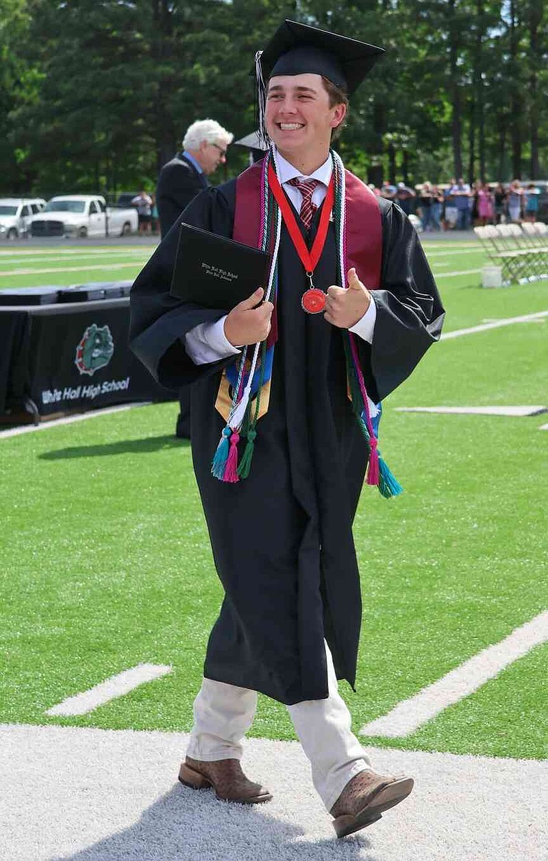 This young man leaves White Hall High School a well-decorated graduate. (Special to The Commercial/Deborah Horn)