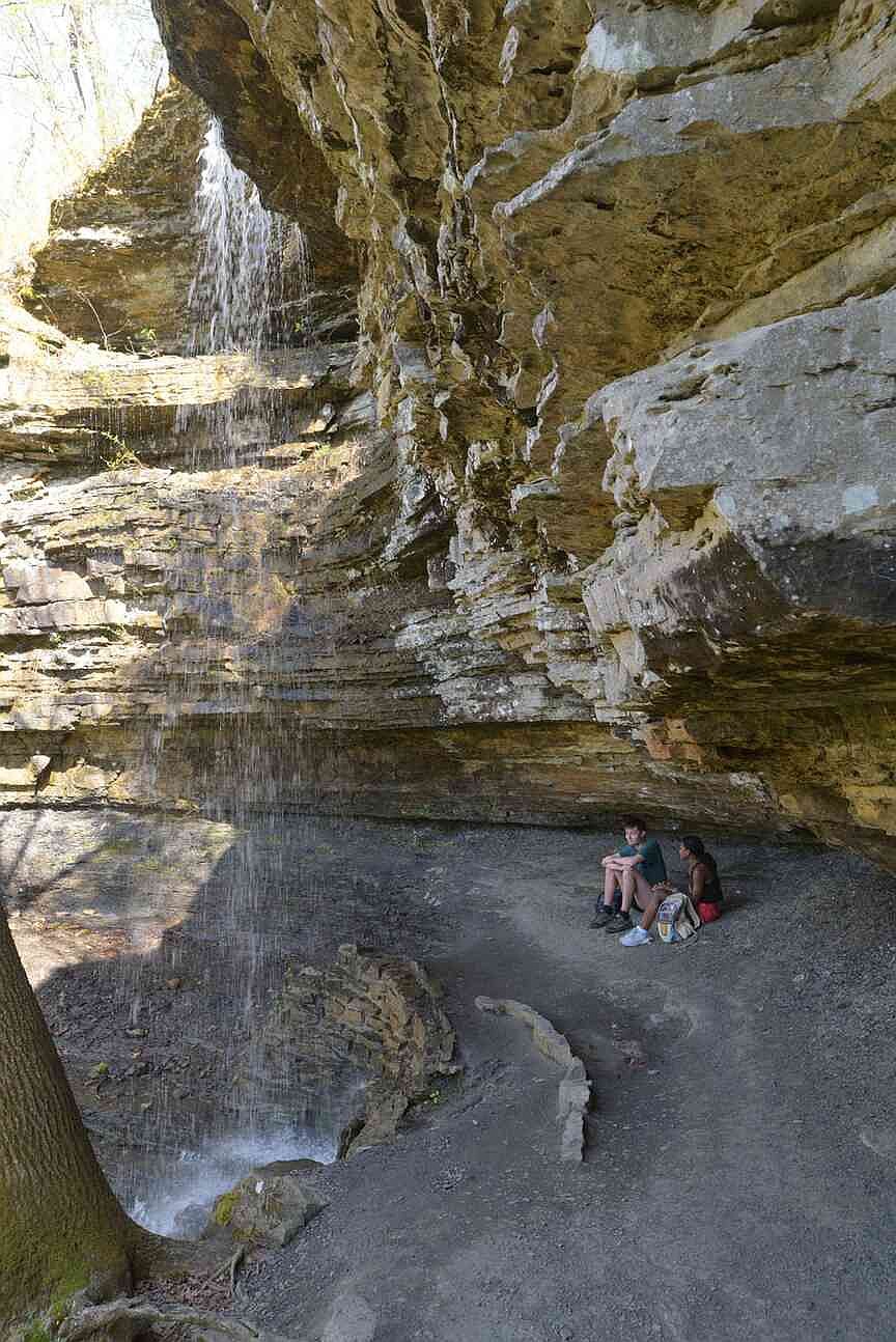 Devil’s Den waterfalls let hikers behind the scene | Westside Eagle ...