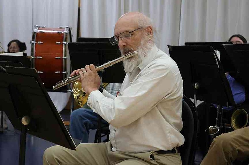 Mark Trimble is a member of the Pine Bluff Community Band, which performed at the Memorial Day ceremonies in White Hall on Monday. (Special to The Commercial/Deborah Horn)