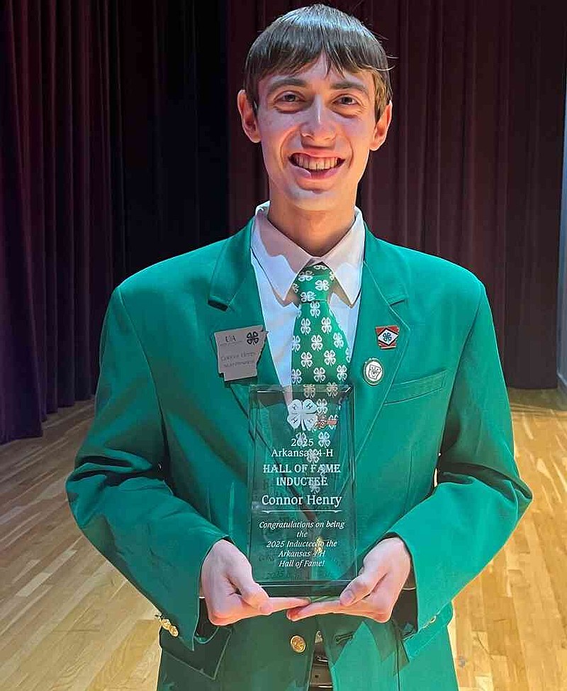 Arkansas 4-H State President Connor Henry is the newest member of the Arkansas 4-H Hall of Fame. (Special to The Commercial/University of Arkansas System Division of Agriculture)