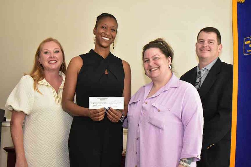 Laura Beth Shaner; Celeste Alexander, executive director of the Arts & Science Center for Southeast Arkansas; Lindsey Collins, assistant director of the ASC; and Owen McNulty. (Pine Bluff Commercial/I.C. Murrell)