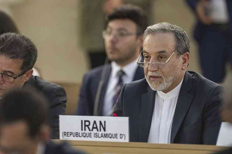 وزیر امور خارجه ایران ، عباس آراگچی ، در 59 مین جلسه شورای حقوق بشر در دفتر مرکزی اروپا سازمان ملل متحد در ژنو ، سوئیس ، جمعه ، 20 ژوئن 2025 صحبت می کند.
