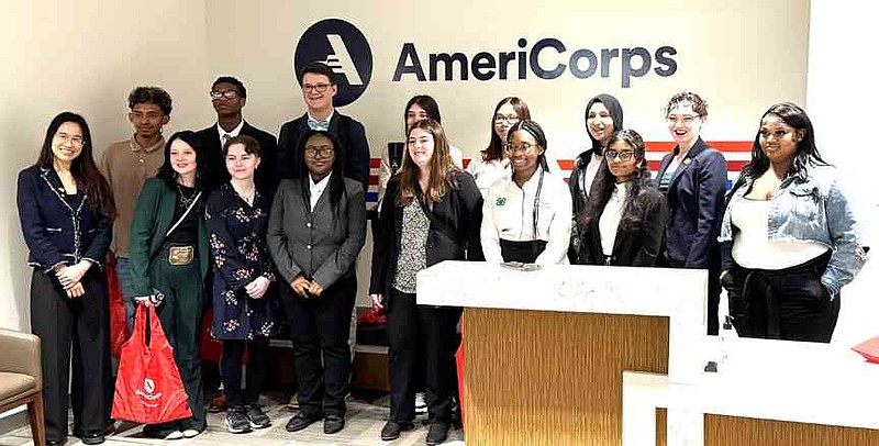 At the conference, Ja'Myah Knox, far right, participated in a breakout group focused on AmeriCorps National Service. (Special to The Commercial/University of Arkansas at Pine Bluff)