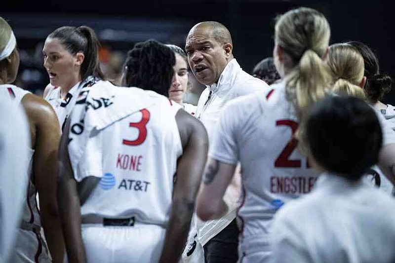 Mystics Coach Sydney Johnson would like to see the game officiated more consistently. MUST CREDIT: Graeme Sloan/For The Washington Post