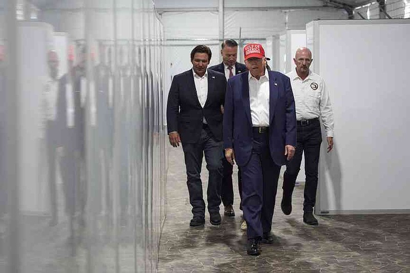 Trump tours Florida immigration detention site | Northwest Arkansas ...