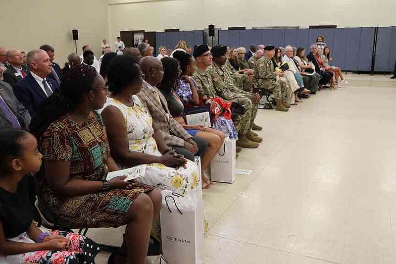 On July 10, about 100 people attended the change of command ceremony welcoming Col. Matthew C. Mason as the Pine Bluff Arsenal's new commander. (Special to The Commercial/Deborah Horn)