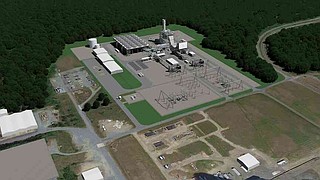 An artist rendering is shown for a proposed natural gas-powered electric generation plant at White Bluff. (Special to The Commercial/Entergy Arkansas)