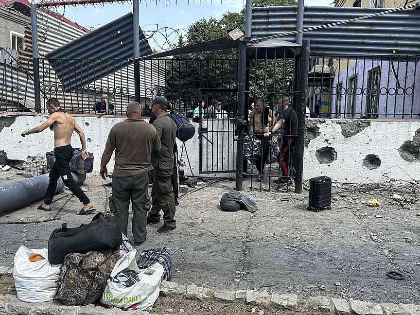 Ukrainian prison, medical site hit