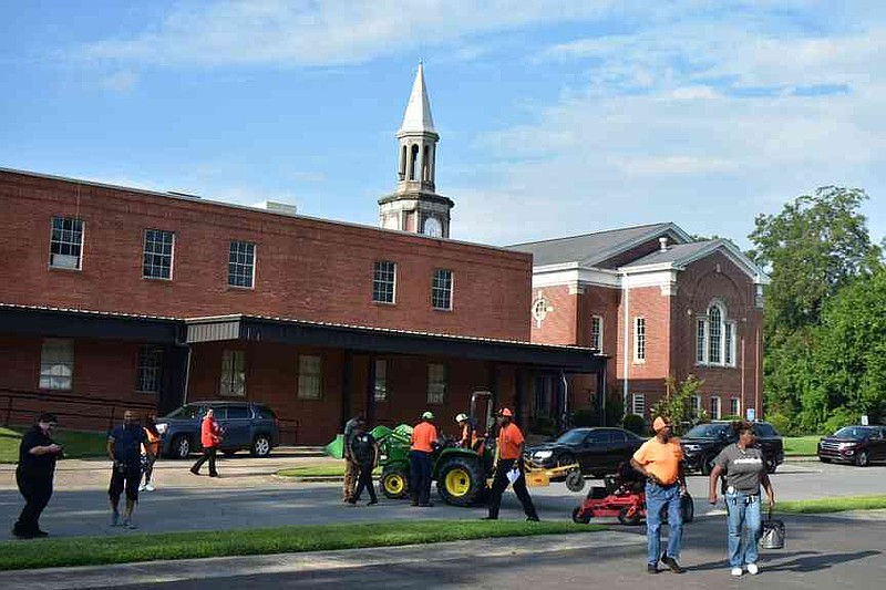 Volunteers for a city cleanup gather at Family Church Pine Bluff on Saturday, Aug. 2, 2025. (Pine Bluff Commercial/I.C. Murrell)
