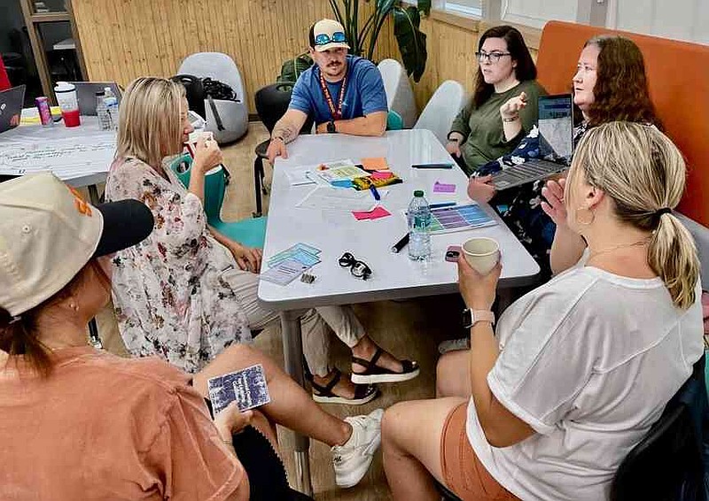 Submitted Photo Gravette High School and Gravette Middle School staff gather at the Lion Learning Center for Universal Design for Learning (UDL) training. In the recent session Gravette educators studied how small changes in classroom design can lead to better outcomes for every learner.
