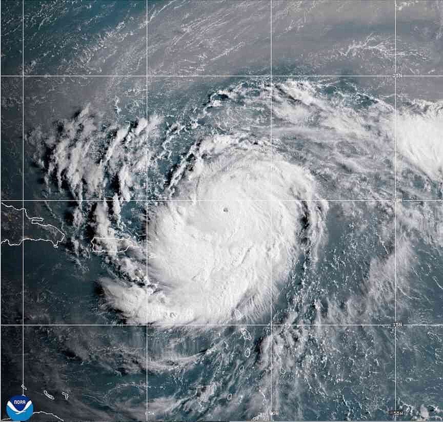 Hurricane Erin explodes in strength to Category 5 storm in Atlantic near Caribbean Islands
