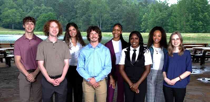 Applications are open for the 2026 Experiential Scholars Program, conducted by the Cooperative Extension Service. Pictured is the 2025 ESP class: Aidan Russell, left, Mason Mabry, Kennedy Chapman, Jacob Easley, Anaiya Smith, Myah Hudson, Grayce Nelson and Gwen Keith-Powell. ((Special to The Commercial/University of Arkansas System Division of Agriculture)