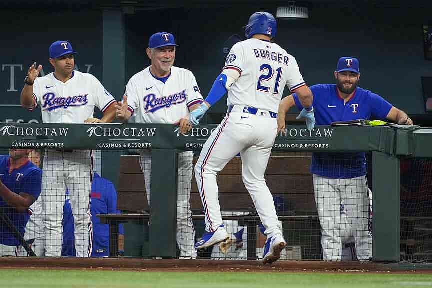 Arkansas Rescie Rangers Rangers complete sweep behind Burger’s blasts | The Arkansas Democrat ...