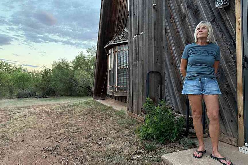 Arlene Mendler, who moved to a rural area north of Abilene, Texas more than 30 years ago for the natural setting, is photographed on Monday, Sept. 22, 2025. (AP Photo/Matt O'Brien)