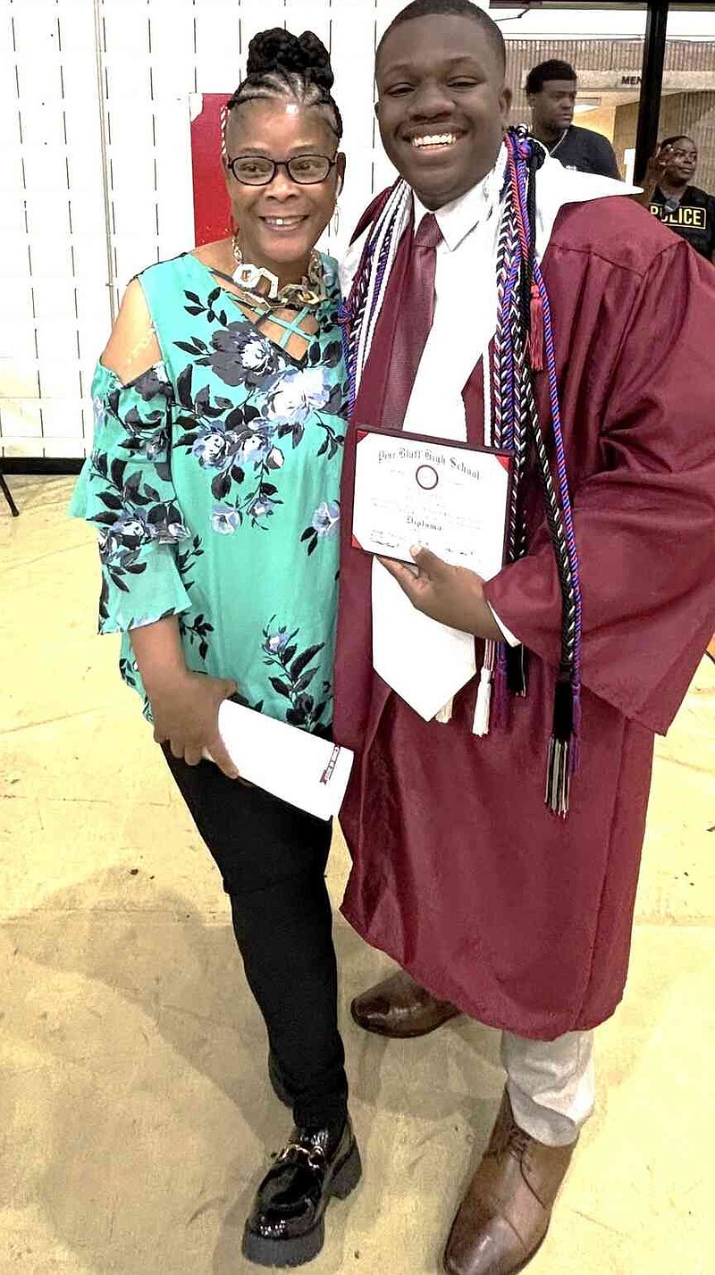 X'Zaeviun Sims was raised primarily by his grandmother, Trena Sims, whom he credits with instilling values of service, perseverance and leadership. (Special to The Commercial)