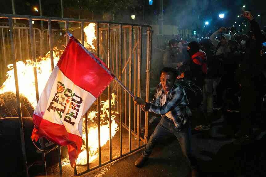 Protests in Peru leave 1 dead, 100 injured
