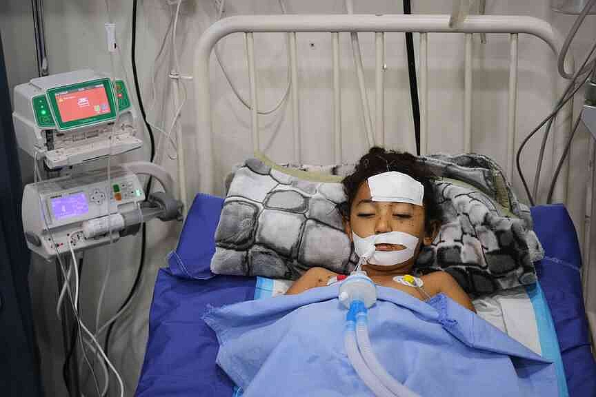 Bomb in Gaza’s rubble wounds twins who thought it was a toy
